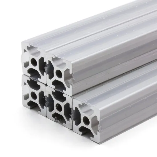 Perfil estructural de aluminio anodizado 2020, serie europea ranura 6 – 20 × 20 mm, 1 m
