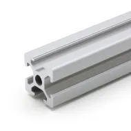 Perfil estructural de aluminio anodizado 2020, serie europea ranura 6 – 20 × 20 mm, 1 m