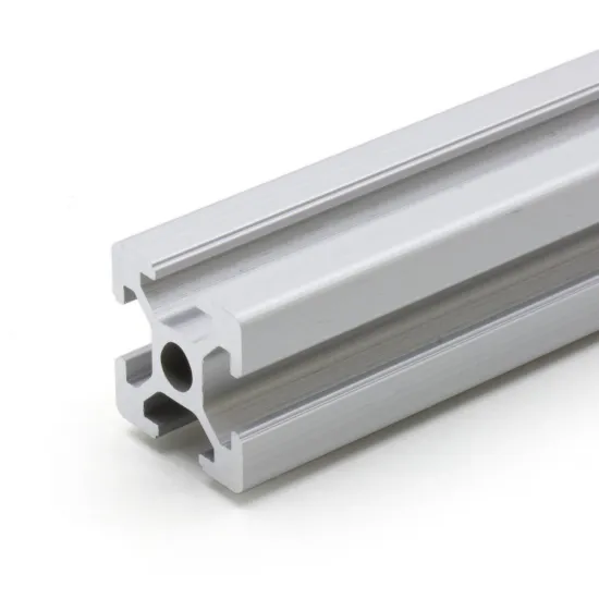 Perfil estructural de aluminio anodizado 2020, serie europea ranura 6 – 20 × 20 mm, 1 m