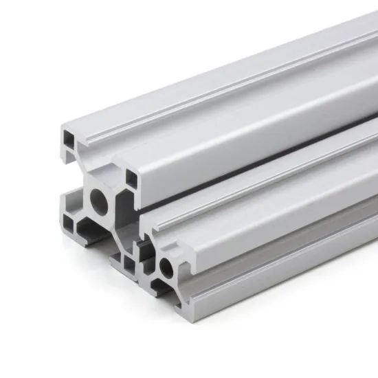 Perfil estructural de aluminio anodizado 2020, serie europea ranura 6 – 20 × 20 mm, 1 m