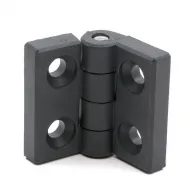 Bisagra negra para perfiles 3030 con apertura de 270°