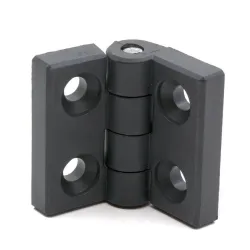 Bisagra negra para perfiles 3030 con apertura de 270°