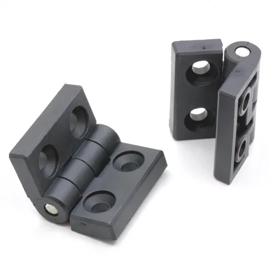 Bisagra negra para perfiles 3030 con apertura de 270°