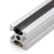 Tira cubrerranuras de PVC negro para perfiles serie 20, ranura 6 mm — 1 m