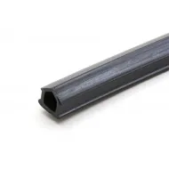 Tira cubrerranuras de PVC negro para perfiles serie 20, ranura 6 mm — 1 m