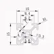 Perfil estructural de aluminio anodizado 1515 ranurado – 15 × 15 mm, 1 m