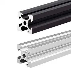 Perfil estructural de aluminio anodizado 1515 ranurado – 15 × 15 mm, 1 m