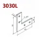 Placa de unión exterior en L para perfiles de aluminio serie 30 — 85 × 85 × 2,5 mm