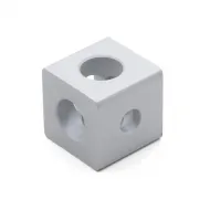 Conector cúbico de esquina de 3 vías para perfiles de aluminio serie 15, 15 × 15 × 15 mm