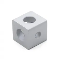 Conector cúbico de esquina de 3 vías para perfiles de aluminio serie 15, 15 × 15 × 15 mm