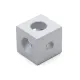 Conector cúbico de esquina de 3 vías para perfiles de aluminio serie 15, 15 × 15 × 15 mm