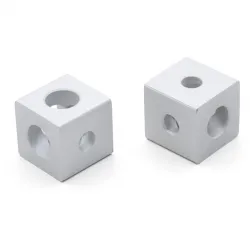 Conector cúbico de esquina de 3 vías para perfiles de aluminio serie 15, 15 × 15 × 15 mm