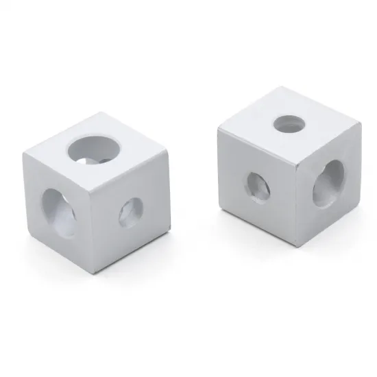 Conector cúbico de esquina de 3 vías para perfiles de aluminio serie 15, 15 × 15 × 15 mm
