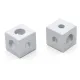Conector cúbico de esquina de 3 vías para perfiles de aluminio serie 15, 15 × 15 × 15 mm