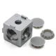 Conector cúbico de esquina de 3 vías para perfiles de aluminio serie 20, 20 × 20 × 20 mm
