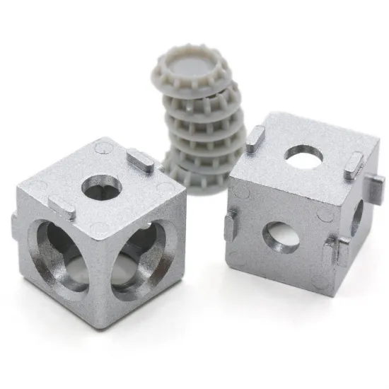 Conector cúbico de esquina de 3 vías para perfiles de aluminio serie 20, 20 × 20 × 20 mm