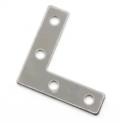 Placa de unión exterior en L para perfiles de aluminio serie 20 — 60 × 60 × 2 mm