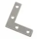 Placa de unión exterior en L para perfiles de aluminio serie 20 — 60 × 60 × 2 mm