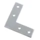 Placa de unión exterior en L para perfiles de aluminio serie 30 — 85 × 85 × 2,5 mm