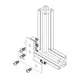 Placa de unión exterior en L para perfiles de aluminio serie 30 — 85 × 85 × 2,5 mm
