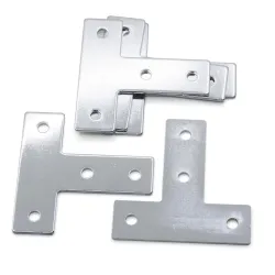 Placa de unión exterior en T para perfiles de aluminio serie 30, 85 × 85 mm
