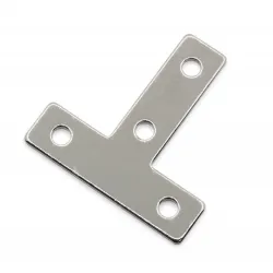Placa de unión exterior en T para perfiles de aluminio serie 20, 60 × 60 mm