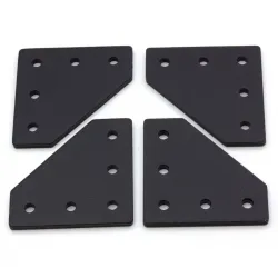 Placa de unión exterior en L para perfiles de aluminio serie 20, 60 × 60 mm