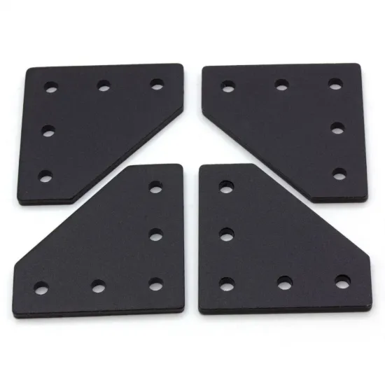 Placa de unión exterior en L para perfiles de aluminio serie 20, 60 × 60 mm
