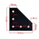 Placa de unión exterior en L para perfiles de aluminio serie 20, 60 × 60 mm