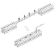 Conector interno recto con 4 prisioneros M5 para perfiles serie 20, ranura 6 mm