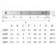 Conector interno recto con 4 prisioneros M5 para perfiles serie 20, ranura 6 mm