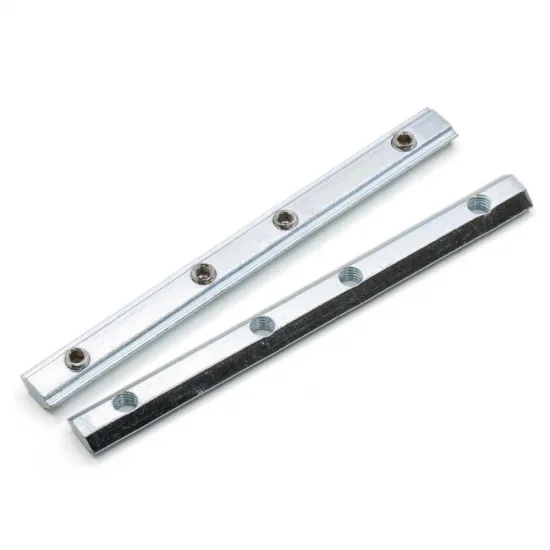 Conector interno recto con 4 prisioneros M5 para perfiles serie 20, ranura 6 mm