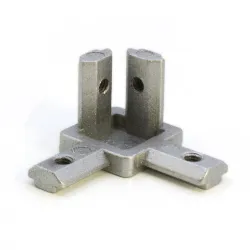Conector interno de esquina de 3 vías para perfiles serie 20, rosca M4