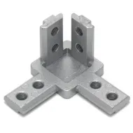 Conector interno de esquina de 3 vías para perfiles serie 30, rosca M6