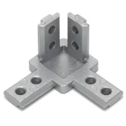 Conector interno de esquina de 3 vías para perfiles serie 30, rosca M6
