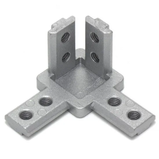 Conector interno de esquina de 3 vías para perfiles serie 30, rosca M6