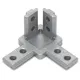 Conector interno de esquina de 3 vías para perfiles serie 30, rosca M6