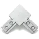 Conector interno de esquina de 3 vías para perfiles serie 30, rosca M6