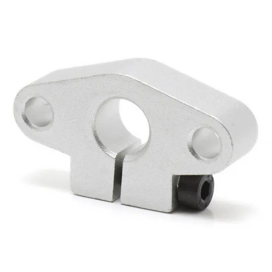 Soporte con brida SHF10 de aluminio para varilla lisa de 10 mm