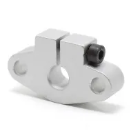 Soporte con brida SHF10 de aluminio para varilla lisa de 10 mm