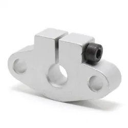 Soporte con brida SHF10 de aluminio para varilla lisa de 10 mm