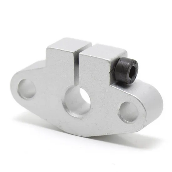 Soporte con brida SHF10 de aluminio para varilla lisa de 10 mm