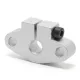 Soporte con brida SHF10 de aluminio para varilla lisa de 10 mm