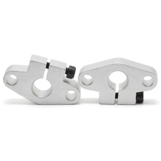 Soporte con brida SHF8 de aluminio para varilla lisa de 8 mm