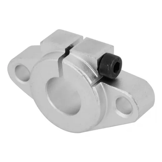 Soporte con brida SHF12 de aluminio para varilla lisa de 12 mm