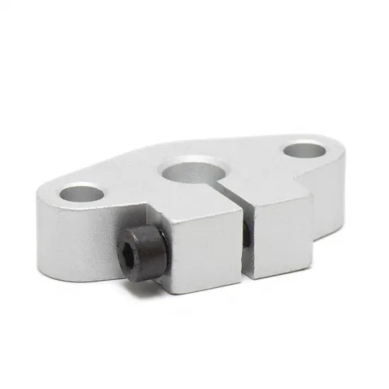 Soporte con brida SHF8 de aluminio para varilla lisa de 8 mm