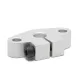 Soporte con brida SHF8 de aluminio para varilla lisa de 8 mm
