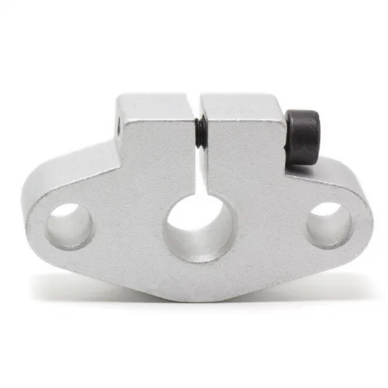 Soporte con brida SHF8 de aluminio para varilla lisa de 8 mm