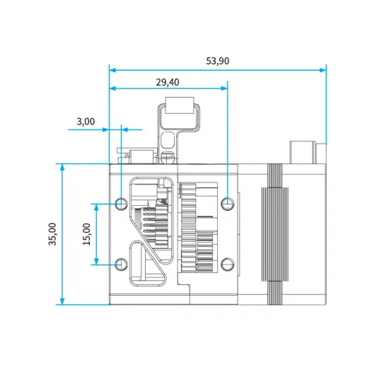 Extrusor H2 V2X - doble engranaje - Compatible con Voron StealthBurner