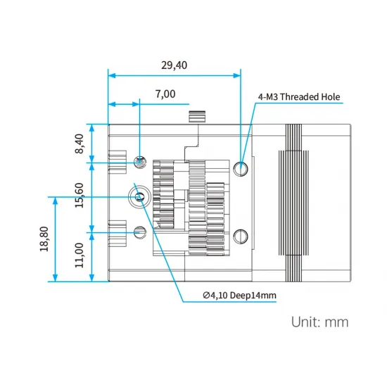Extrusor H2 V2X - doble engranaje - Compatible con Voron StealthBurner